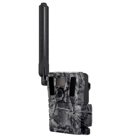 Câmera de captura fotográfica Hikmicro TRAIL CAMERA M15 4G com foto de 5 MP + vídeo 1080p. Detecção PIR de até 25 m. Conexão com o aplicativo HIKMICRO SIGHT.