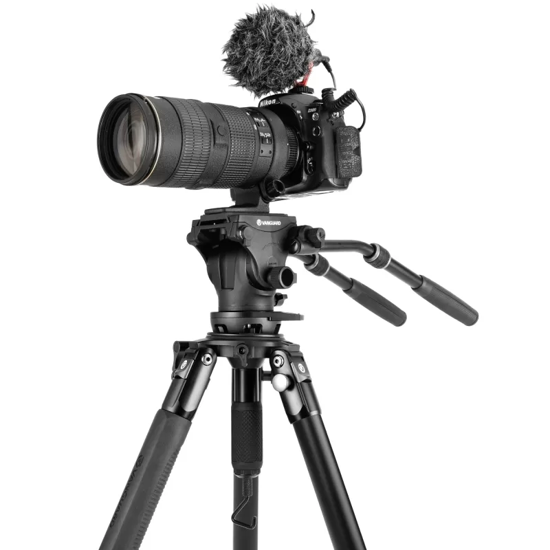 Tripé de vídeo de alumínio Alta Pro 3VRL 303AV20, cabeça esférica Veo PV-20