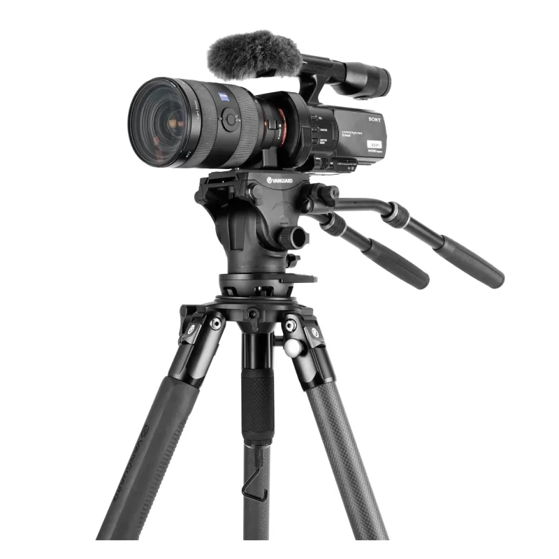 Tripé de vídeo de carbono Alta Pro 3VRL 303CV20, cabeça esférica Veo PV-20