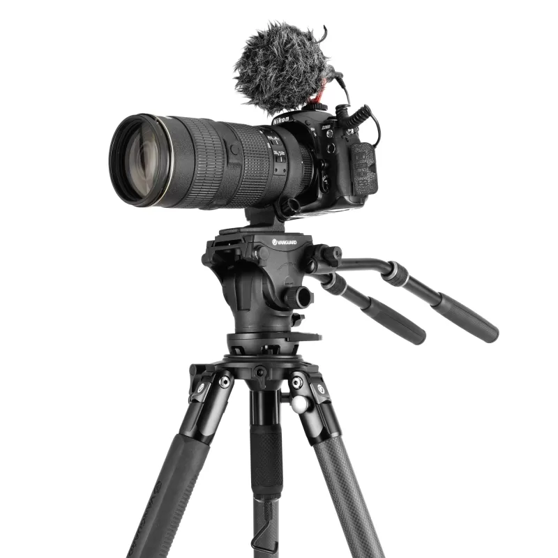 Tripé de vídeo de carbono Alta Pro 3VRL 303CV20, cabeça esférica Veo PV-20