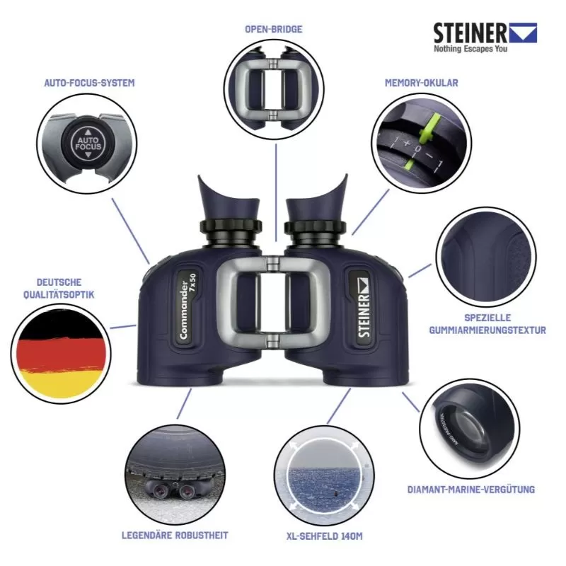 STEINER COMMANDER 7X50 SEM BÚSSOLA - Novo modelo