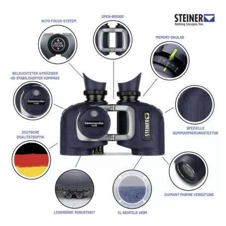 STEINER COMMANDER 7X50 COM BÚSSOLA - Novo modelo