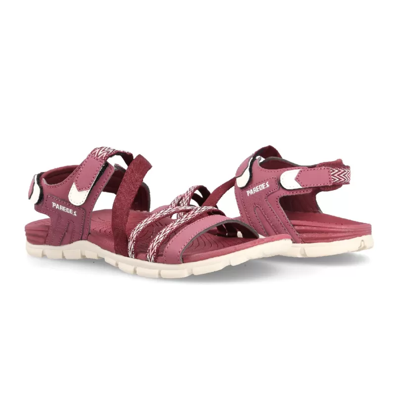 Sandálias Paredes Outdoor Burgundy Shell Femininas