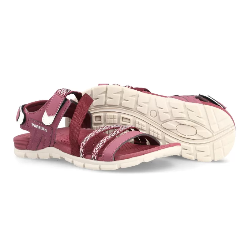 Sandálias Paredes Outdoor Burgundy Shell Femininas