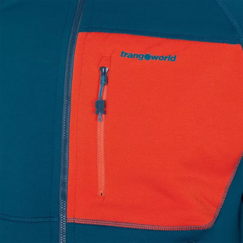 JAQUETA TRANGOWORLD TRX2 STRETCH PRO AZUL ESCURO/LARANJA