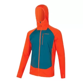 Trangoworld CHAQUETA TRX2 HYBRID LT PRO NARANJA INTENSO/AZUL