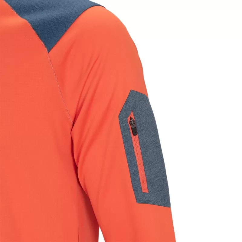 Camiseta longa Trangoworld TRX2 PRO laranja intenso