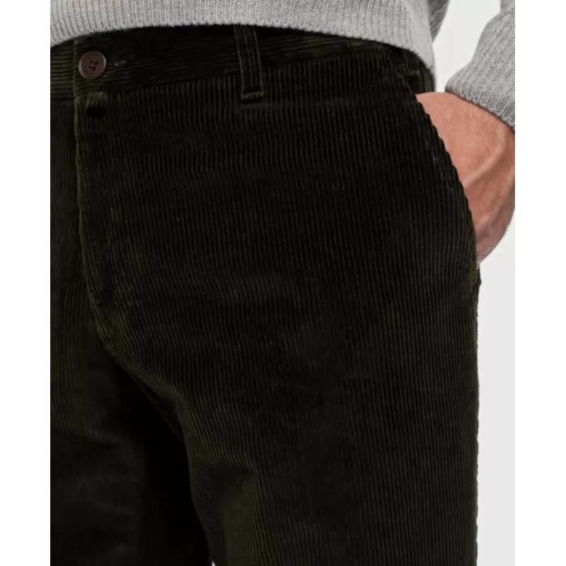 Calça Barbour Cardiff Veludo cotelê BT21882503 Verde - Calça BARBOUR