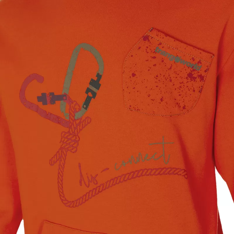 SUDADERA DISCONNECT ROJO ANARANJADO