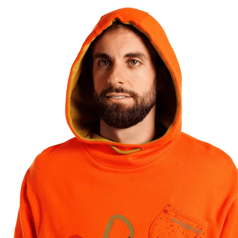 SUDADERA DISCONNECT ROJO ANARANJADO
