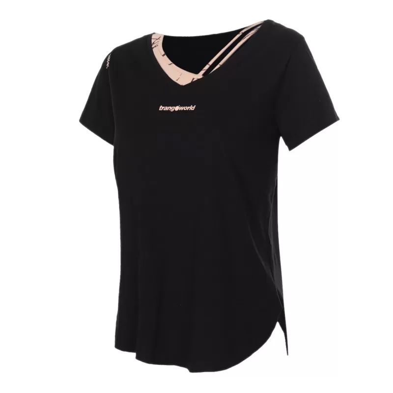 CAMISETA GARBI COMB PRETA/ROSA CAMISETA GARBI COMB PRETA/ROSA