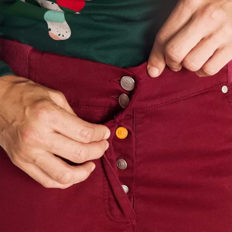 pantalon LARGO FASNIA BURDEOS
