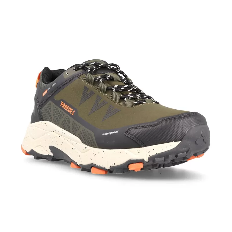 Sapatos de trekking ergonômicos masculinos Paredes Bogaz Khaki
