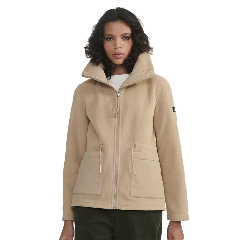 Jaqueta de lã bege bimaterial Aigle