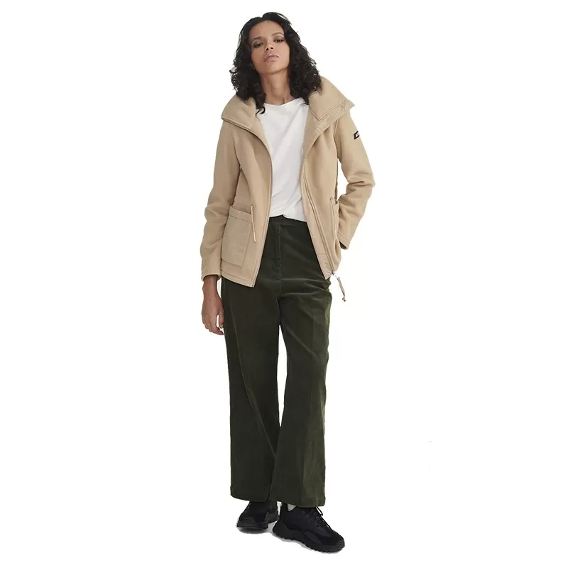 Jaqueta de lã bege bimaterial Aigle