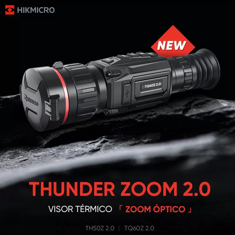 Visor HikMicro THUNDER 2.0 ZOOM TH50Z 384X288, 12 um. LÍQUIDO 20 mk. 50 mm 2600 mt.