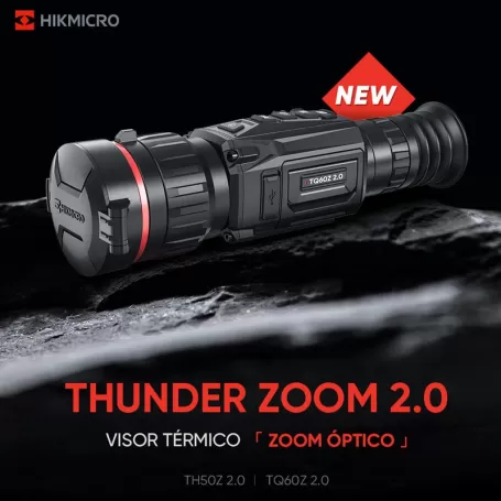 Visor HikMicro THUNDER 2.0 ZOOM TQ60Z 640X512, 12 um.   NETD 20 mk. 60 mm. 3000 mt.