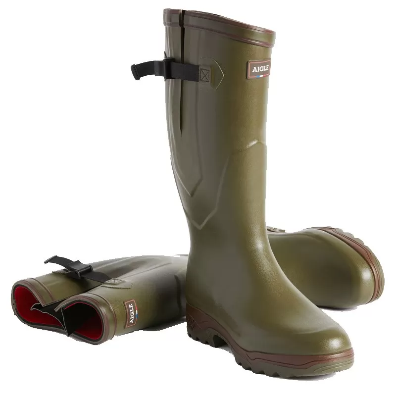 Aigle PARCOURS 2 ISO Khaki - Botas de chuva de borracha AIGLE