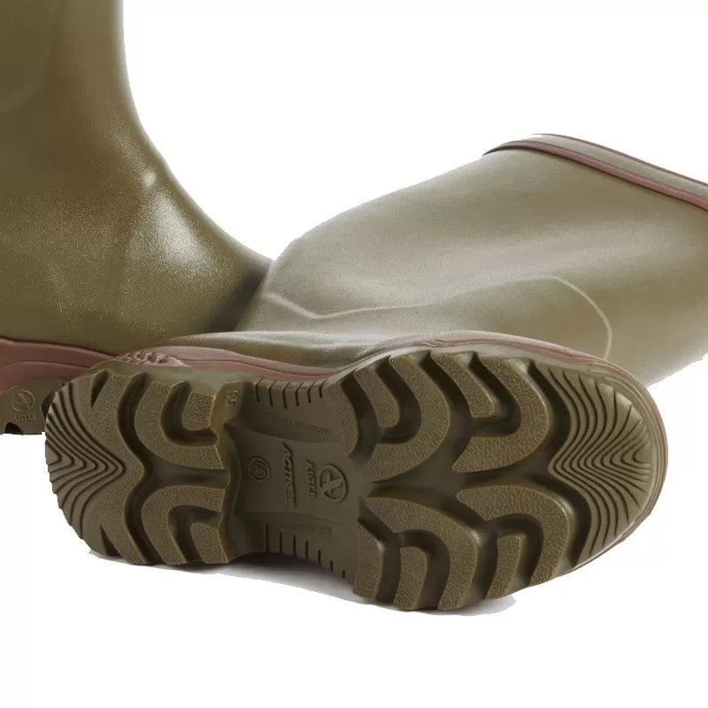 Aigle PARCOURS 2 Khaki - Botas de chuva de borracha AIGLE