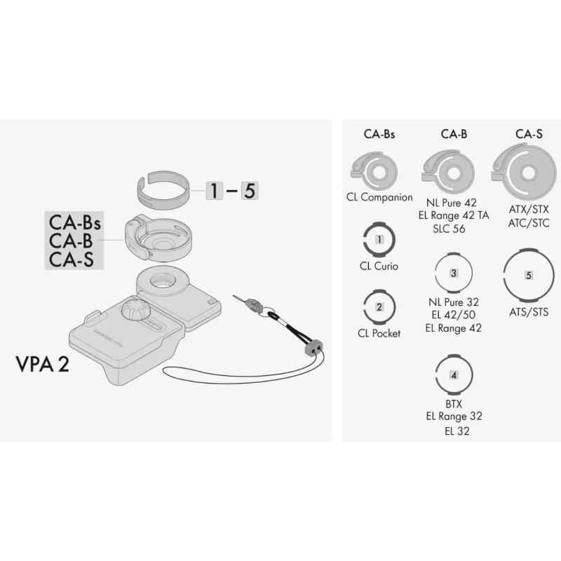 Adaptador universal Swarovski VPA 2 para binóculos e telescópios