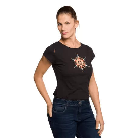 CAMISETA MANDALA PRETA Trangoworld