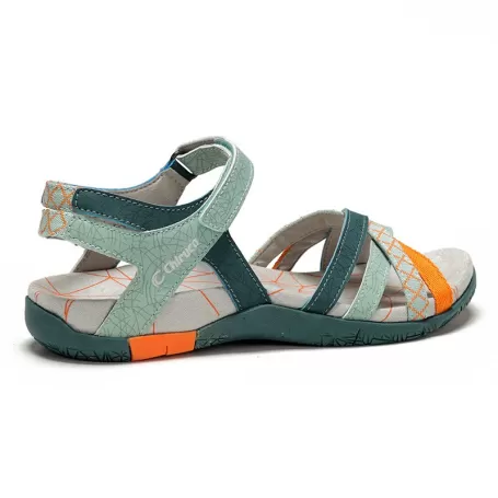 Chiruca MALIBU VERDE  NARANJA - Sandalias CHIRUCA Travel Sport