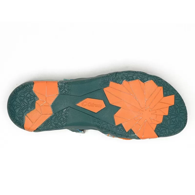 Chiruca MALIBU VERDE  NARANJA - Sandalias CHIRUCA Travel Sport