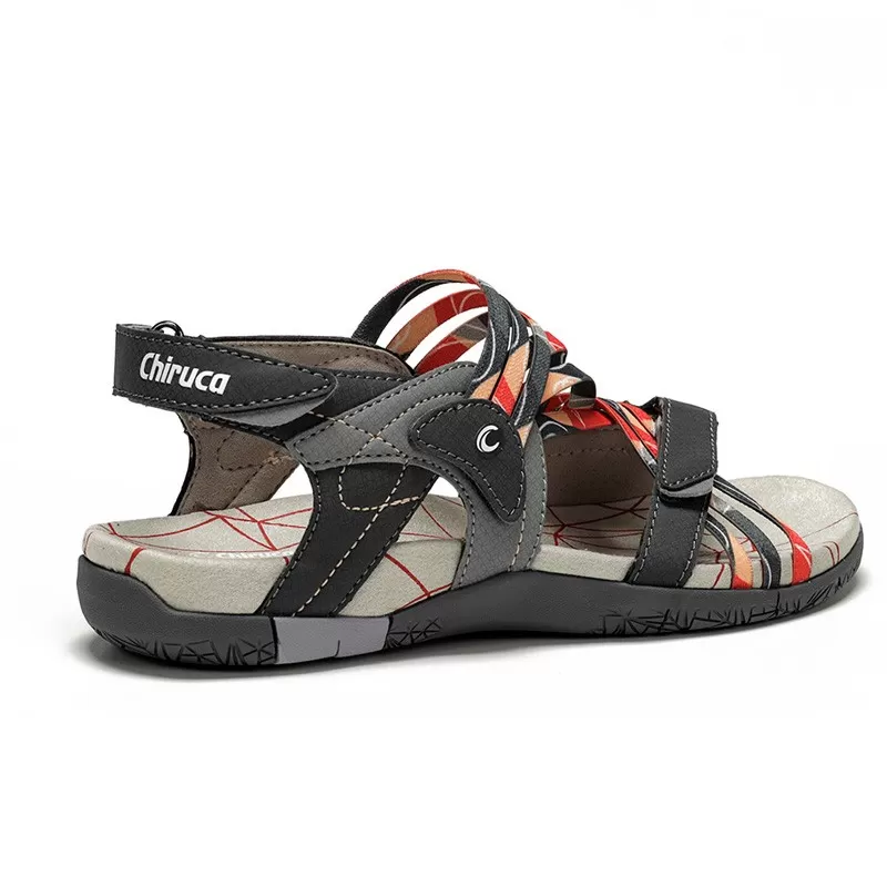 Chiruca MALDIVAS GRIS ROJO - Sandalias CHIRUCA Travel Sport