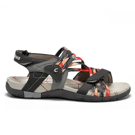 Chiruca MALDIVAS GRIS ROJO - Sandalias CHIRUCA Travel Sport