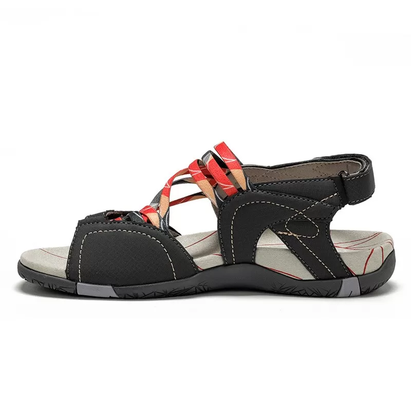 Chiruca MALDIVAS GRIS ROJO - Sandalias CHIRUCA Travel Sport