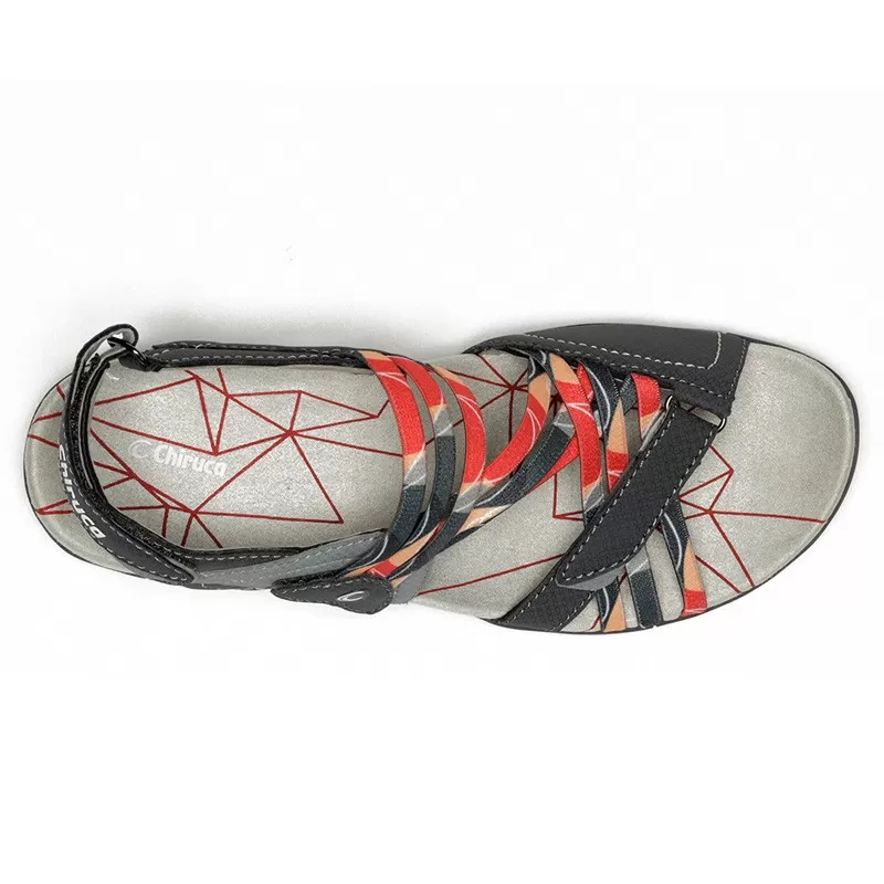 Chiruca MALDIVAS GRIS ROJO - Sandalias CHIRUCA Travel Sport