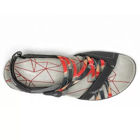 Chiruca MALDIVAS GRIS ROJO - Sandalias CHIRUCA Travel Sport