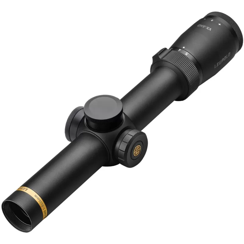 Luneta LEUPOLD VX-5HD 1-5x24 MÉTRICA FireDot 4 com iluminação fina.