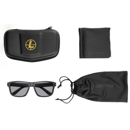 Óculos de sol LEUPOLD KATMAI - armação preta fosca / lente cinza claro