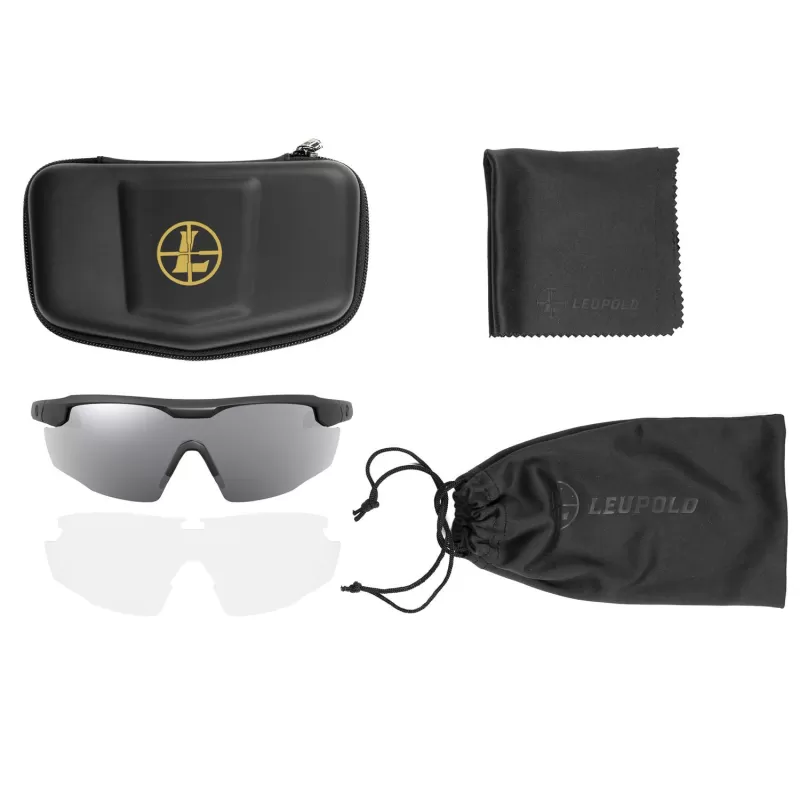 Óculos de sol LEUPOLD SENTINEL - Armação preta fosca / Lente cinza claro brilhante