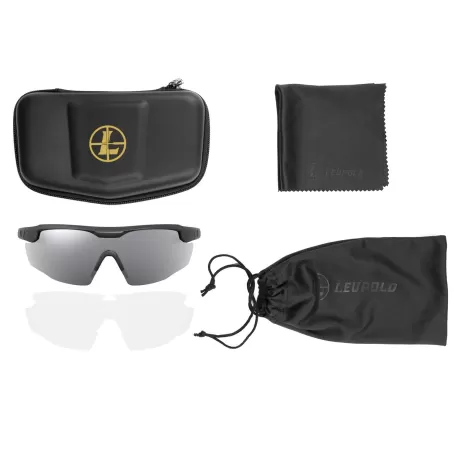 Óculos de sol LEUPOLD SENTINEL - Armação preta fosca / Lente cinza claro brilhante