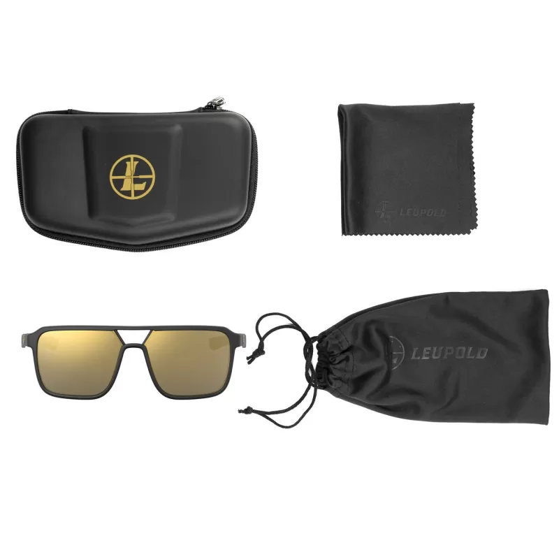 Óculos de sol LEUPOLD BRIDGER - Armação preta / Lente espelhada bronze