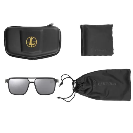 Óculos de sol LEUPOLD BRIDGER - Armação preta / Lente cinza claro brilhante