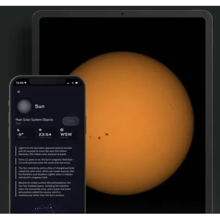 Filtro solar para telescópios Unistellar Equinox 2 e Evscope 2