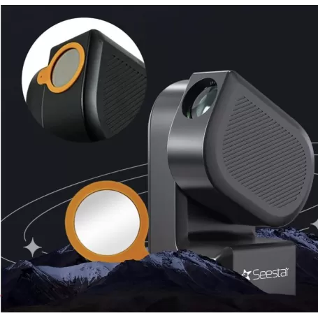 Filtro solar de polímero preto prateado ZWO para Seestar S50