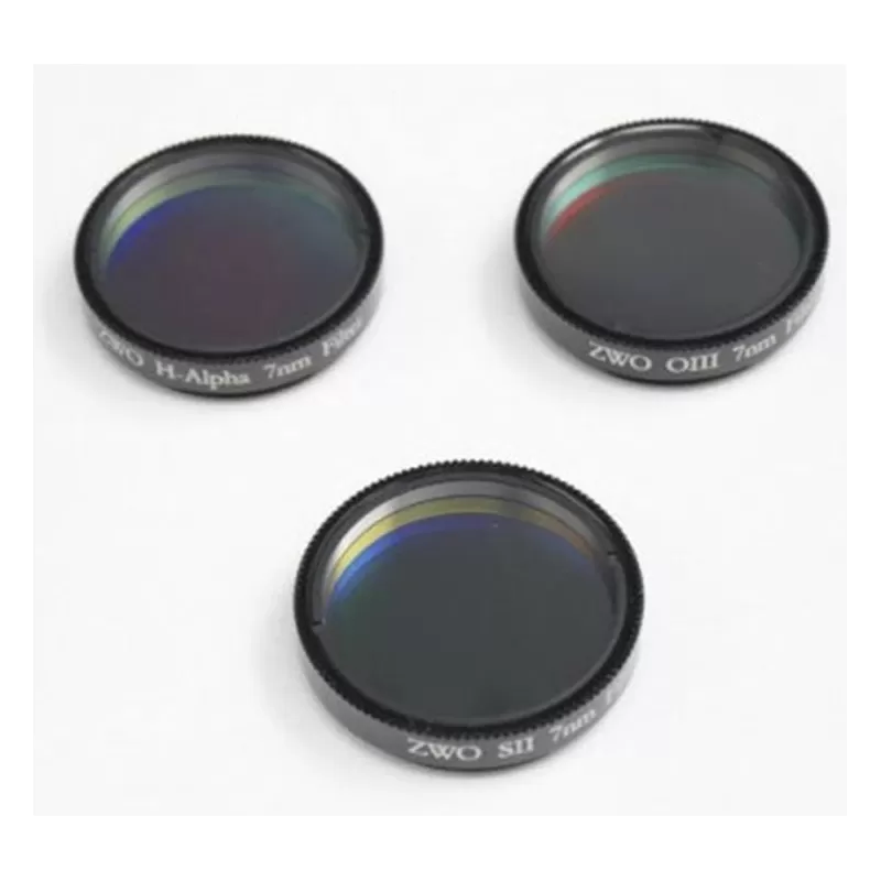 Conjunto de filtros ZWO 31 mm Ha SII OIII, 7 nm, espessura de 2 mm Conjunto de filtros ZWO 31 mm Ha SII OIII, 7 nm, espessura de 2 mm