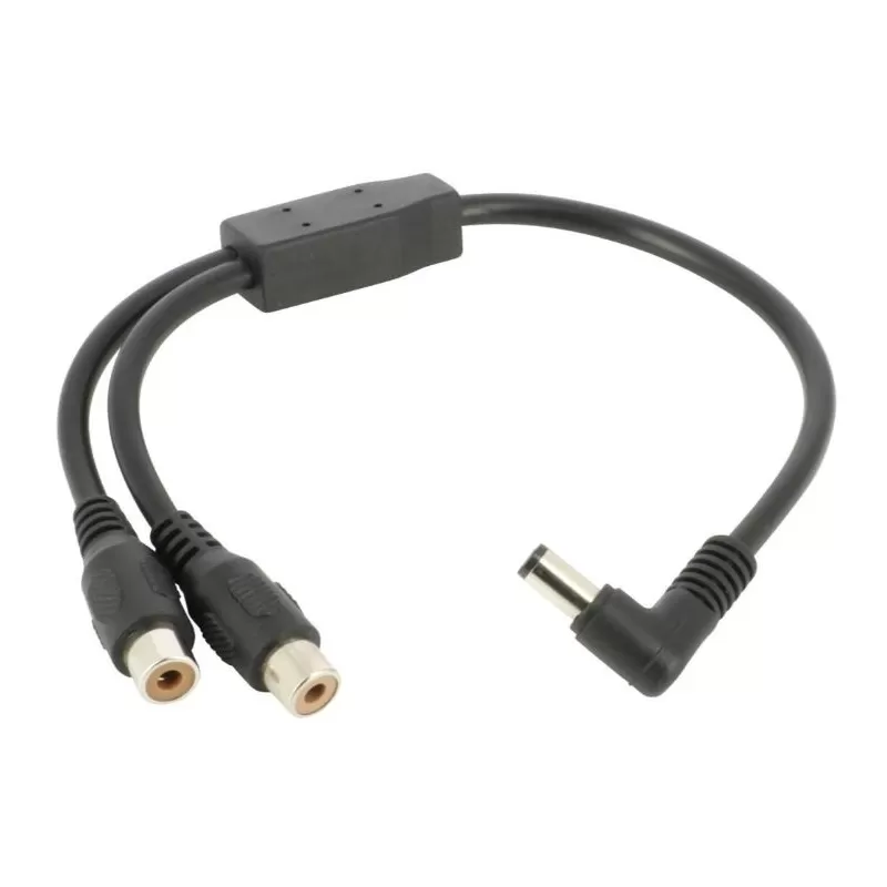 Conector macho ZWO Y Finder (5,5*2,1 mm) para 2 conectores RCA fêmea Conector macho ZWO Y Finder (5,5*2,1 mm) para 2 conectores RCA fêmea