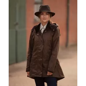 Chaqueta encerada Oxford Blue Olivia Sand