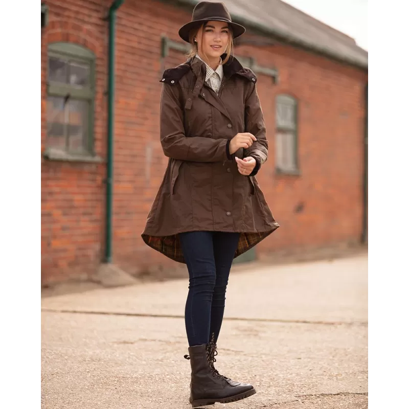 Jaqueta Oxford Azul Olivia Sand Encerada