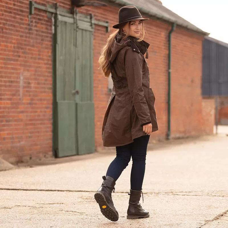 Jaqueta Oxford Azul Olivia Sand Encerada