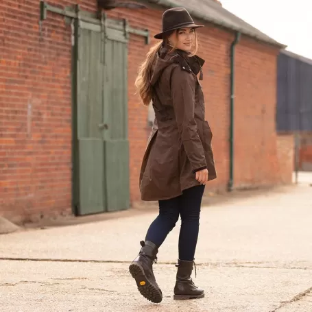 Jaqueta Oxford Azul Olivia Sand Encerada