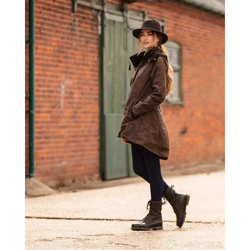 Jaqueta Oxford Azul Olivia Sand Encerada