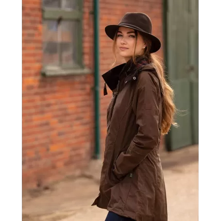 Jaqueta Oxford Azul Olivia Sand Encerada