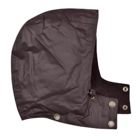 Jaqueta Oxford Azul Olivia Marrom Encerada