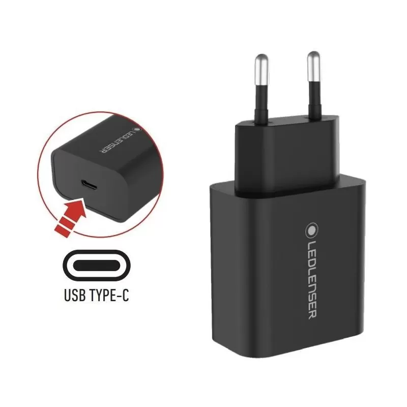 Carregador Led Lenser USB-C 20W - Série Ledlenser HF Carregador Led Lenser USB-C 20W - Série Ledlenser HF